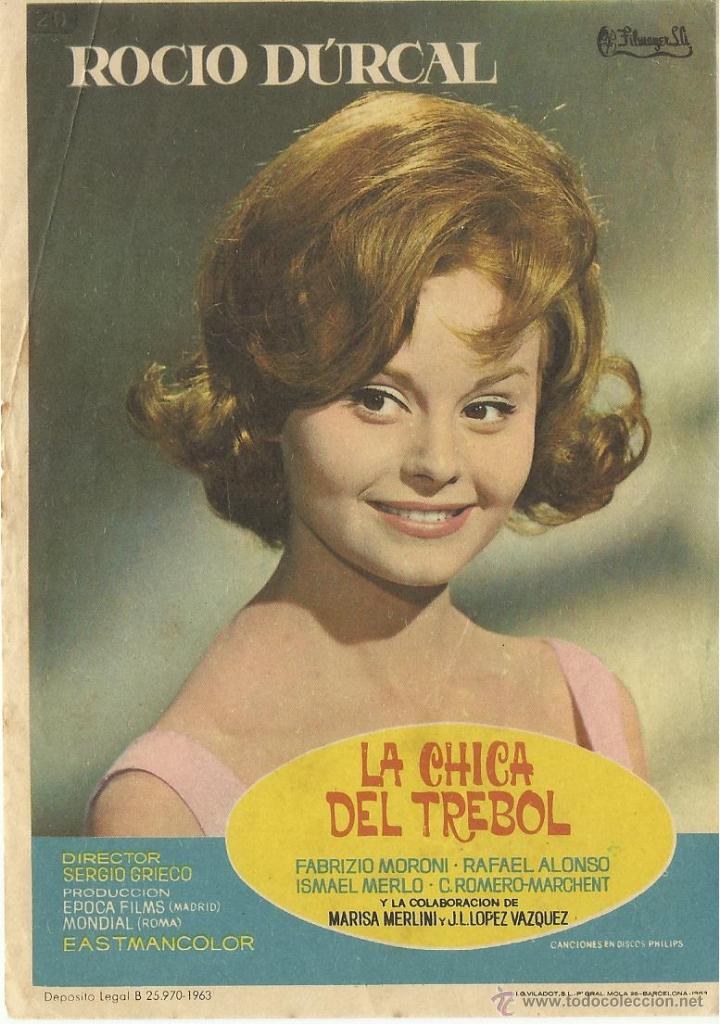 Cine: Programa de mano de la pel&iacute;cula La chica del tr&eacute;bol con Roc&iacute;o D&uacute;rcal. - Foto 1