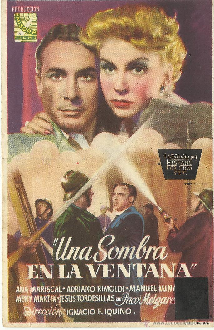 Cine: Programa de mano de la pel&iacute;cula Una sombra en la ventana. - Foto 1