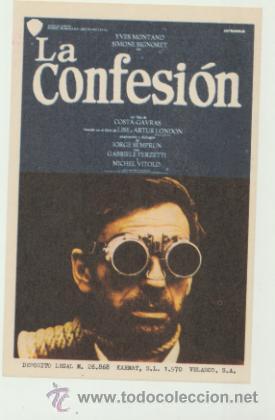  Foglietti di film di film antichi di cinema: La Confesi&oacute;n. Programa sencillo.