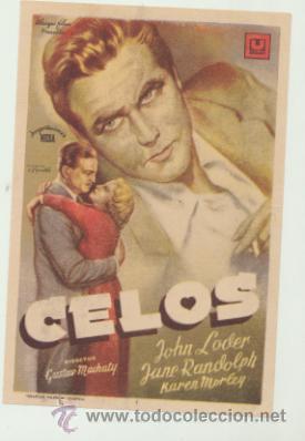  Foglietti di film di film antichi di cinema: Celos. Sencillo de U Films.