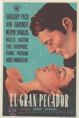  Foglietti di film di film antichi di cinema: El Gran Pecador. Sencillo de Capitolio. &iexcl;IMPECABLE!