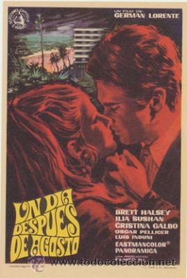  Foglietti di film di film antichi di cinema: Un d&iacute;a despu&eacute;s de Agosto. Sencillo de Capitolio.  &iexcl;IMPECABLE!