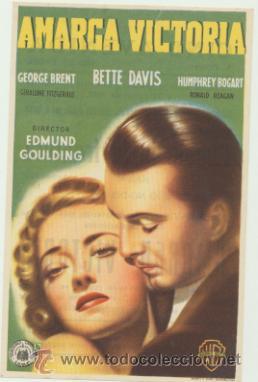  Foglietti di film di film antichi di cinema: Amarga Victoria. Sencillo de Capitolio. Cine Avenida - Seo de Urgel  1951.