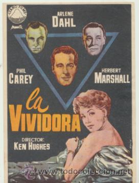 Folhetos de m&atilde;o de filmes antigos de cinema: La Vividora. Sencillo de Izaro.