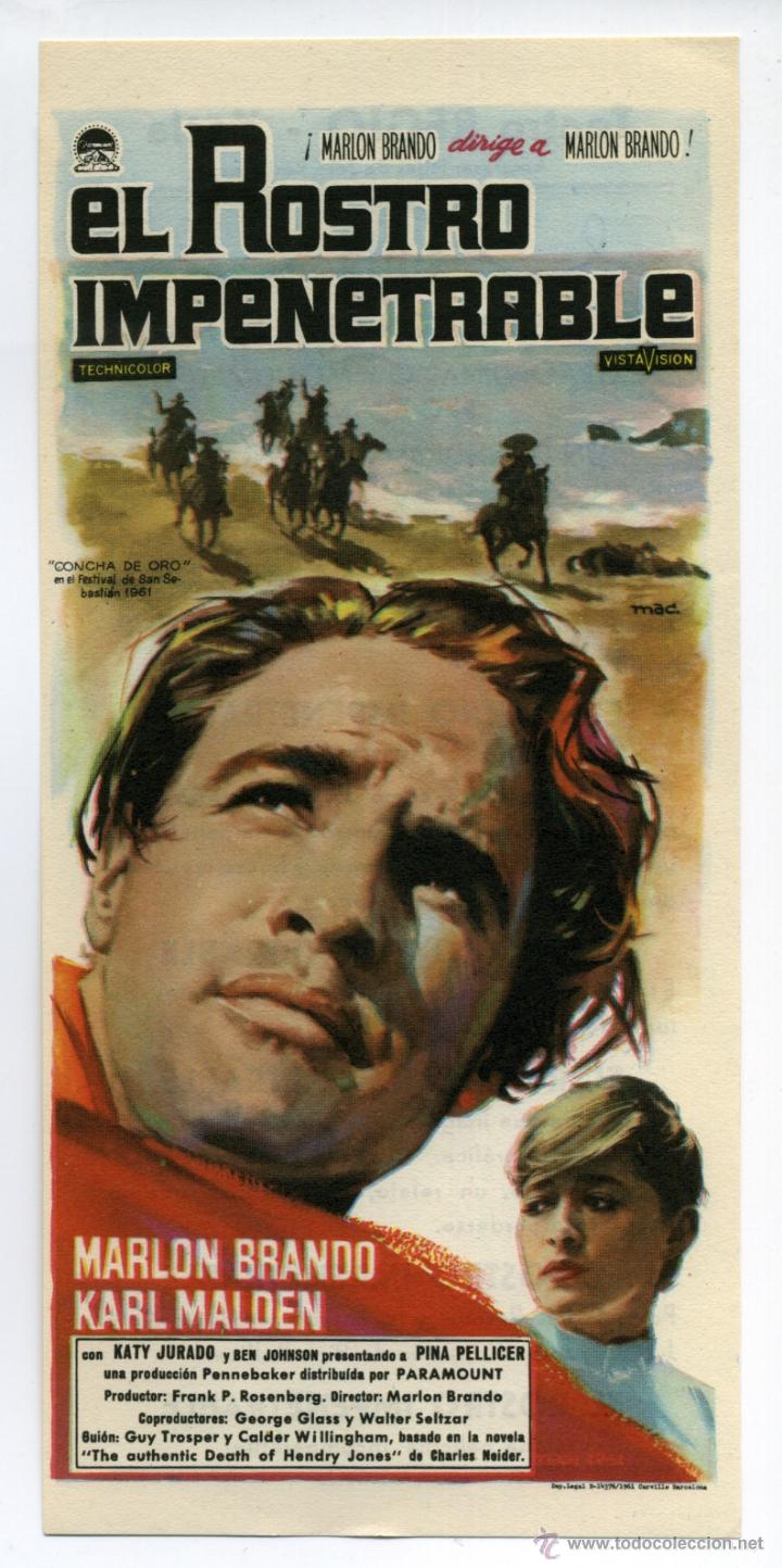 Cine: EL ROSTRO IMPENETRABLE, con Marlon Brandon. - Foto 1