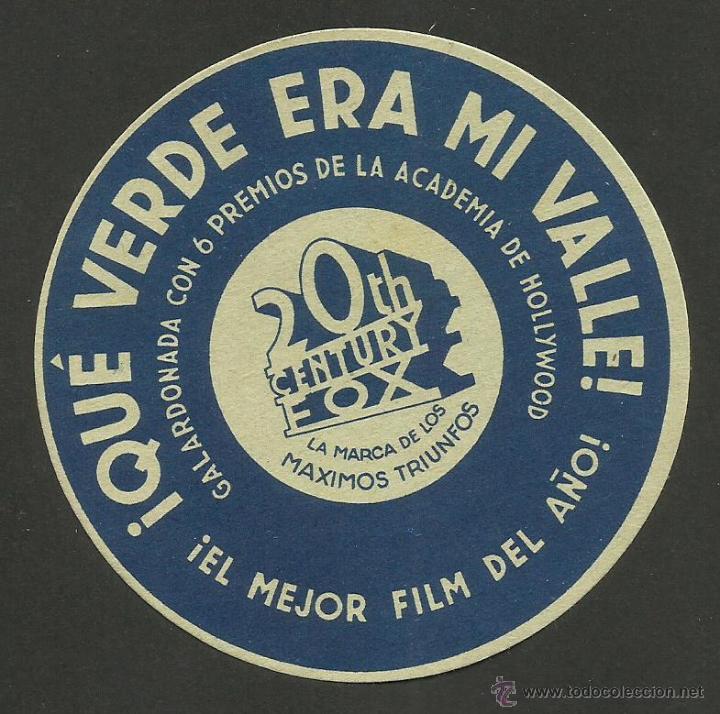 Cinema: QUE VERDE ERA MI VALLE - TROQUELADO - CINE COLISEUM - (C-1554)