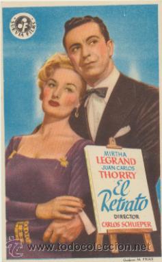 Folhetos de m&atilde;o de filmes antigos de cinema: El Retrato. Sencillo de Suevia Films.  &iexcl;IMPECABLE!