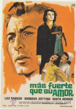  Flyers Publicitaires de films Anciens: Mas fuerte que su Amor. Sencillo de Pelimex.