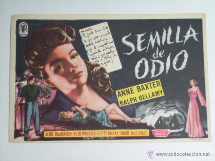 Cine: SEMILLA DE ODIO (ANNE BAXTER / RALPH BELLAMY) - Foto 1
