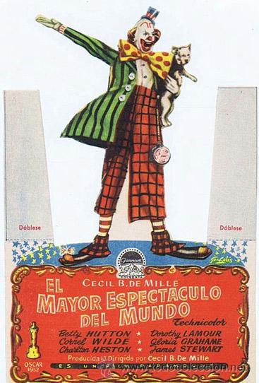 Cine: EL MAYOR ESPECT&Aacute;CULO DEL MUNDO - Director: Cecil B. de Mille - Actores: Charlton Heston, Betty Hutto