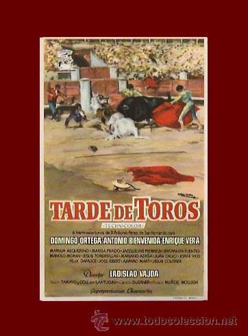 Cine: TARDE DE TOROS - PROGRAMA DE CINE ORIGINAL A&Ntilde;O 1956 - SIN PUBLICIDAD - Foto 1