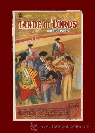 Cine: TARDE DE TOROS - PROGRAMA DE CINE ORIGINAL A&Ntilde;O 1956 - SIN PUBLICIDAD - Foto 1