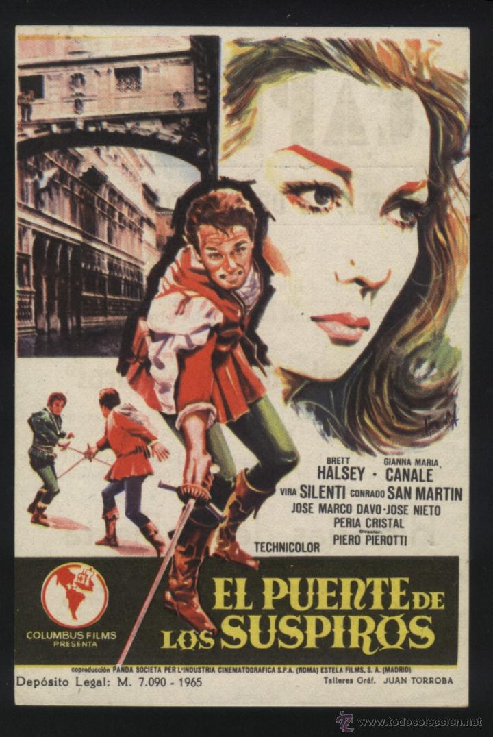 Cine: Q-04405- EL PUENTE DE LOS SUSPIROS (Il ponte dei sospiri) (CINE CAPITOL - TARRAGONA) Brett Halsey