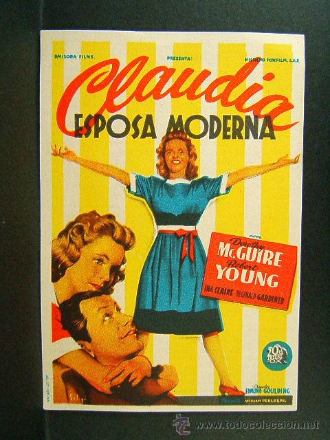 Cine: CINE TEATRO CARMEN-PALAMOS-CLAUDIA ESPOSA MODERNA-EDMUND GOULDING-DOROTHY MCGUIRE-SOLIGO-1946.