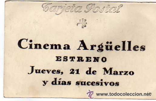 Cine: Programa de cine. Pel&iacute;cula El rey de reyes. Cinema Arg&uuml;elles. Formato postal. - Foto 2