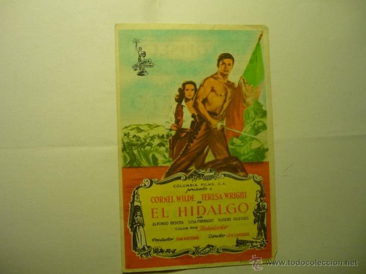 Cine: programa el hidalgo.-cornel wilde .-publicidad cine majestic tarrega - Foto 1