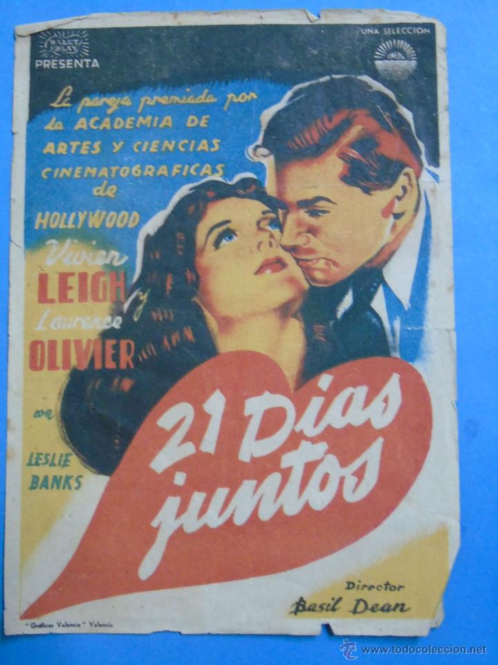 Cine: PROGRAMA DE MANO. CINE. PEL&Iacute;CULA. 21 D&Iacute;AS JUNTOS - Foto 1