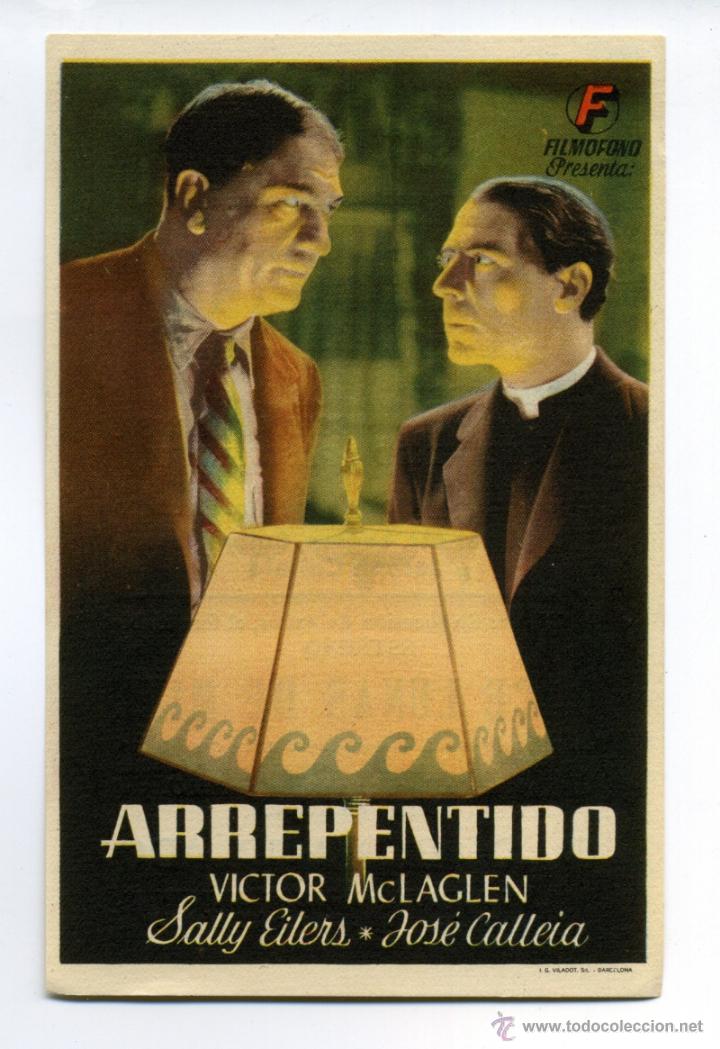 Cine: ARREPENTIDO, con Victor McLaglen. - Foto 1
