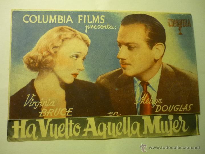 Cine: PROGRAMA DOBLE HA VUELTO AQUELLA MUJER.-MELVYN DOUGLAS- - Foto 1