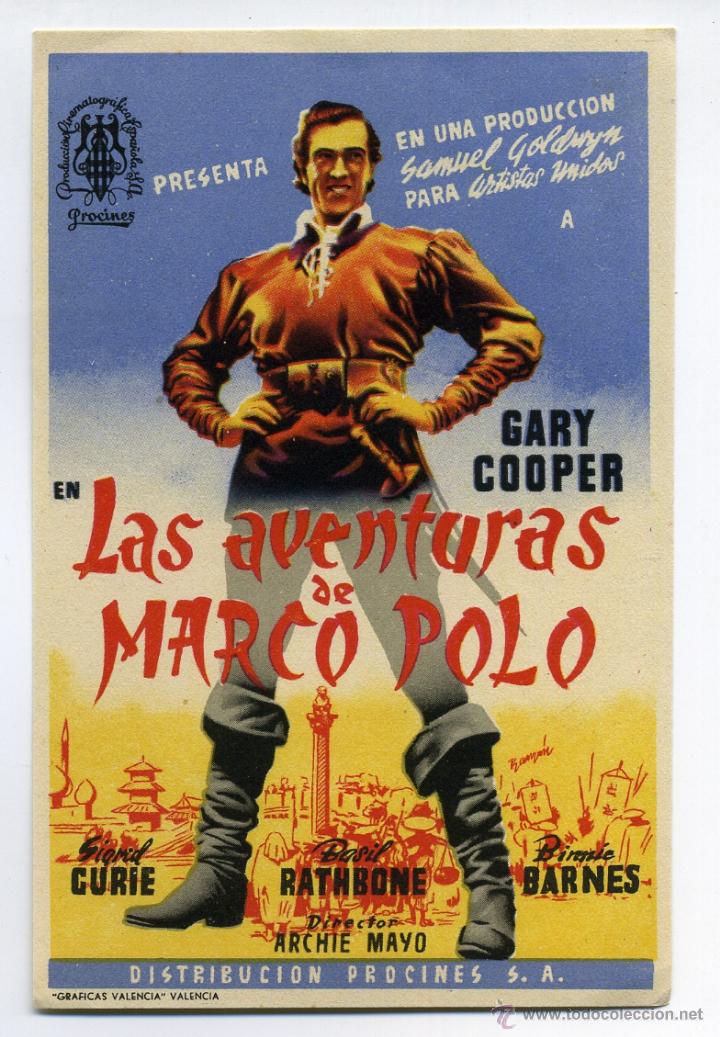Cine: LAS AVENTURAS DE MARCO POLO, con Gary Cooper.