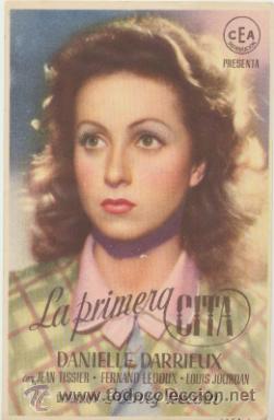  Foglietti di film di film antichi di cinema: La primera Cita. Sencillo de CEA.