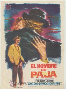  Foglietti di film di film antichi di cinema: El Hombre de paja. Sencillo de DElta Films.