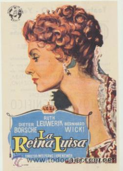  Foglietti di film di film antichi di cinema: La Reina Luisa. Sencillo de Interpeninsular. Teatro Regio - Yecla.