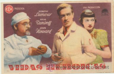 Foglietti di film di film antichi di cinema: Vidas Heroicas. Sencillo de CEA.