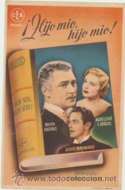 Kino: Hijo m&iacute;o,hijo m&iacute;o. Sencillo de CEA.Cine Tortajada - Algemes&iacute;.