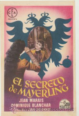 Kino: El Secreto de Mayerling. Sencillo de CEA. Cine Coliseo - Sevilla.