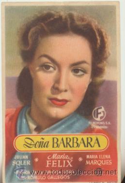 Folhetos de m&atilde;o de filmes antigos de cinema: Do&ntilde;a B&aacute;rbara. Sencillo de Film&oacute;fono.