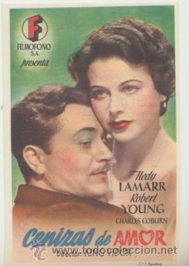 Kino: Cenizas de Amor. Sencillo de Film&oacute;fono. Cine Mari - Le&oacute;n   1948.