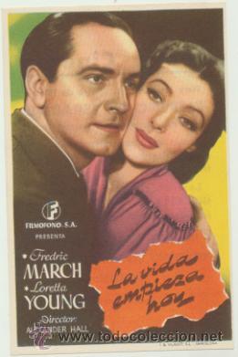 Kino: La vida empieza hoy. Sencillo de Film&oacute;fono.  Aliatar Cinema  1946.  &iexcl;IMPECABLE!