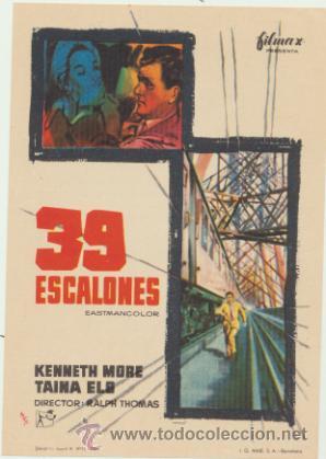 Cine: 39 Escalones. Sencillo de Filmax.  &iexcl;IMPECABLE! - Foto 1
