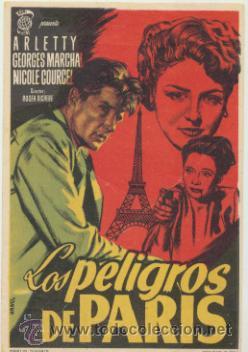 Cine: Los Peligros de paris. Programa sencillo. - Foto 1