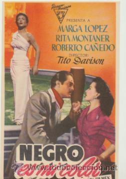  Flyers Publicitaires de films Anciens: Negro es mi color. Sencillo de Hispano Mexicana.  &iexcl;IMPECABLE!