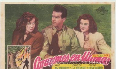  Flyers Publicitaires de films Anciens: Corazones en llamas. Sencillo de Rosa Films.  Cines Canig&oacute; - Catalu&ntilde;a.