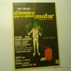 Folhetos de mão de filmes antigos de cinema: PROGRAMA EL HOMBRE QUE SE QUISO MATAR .TONY LEBLANC. Lote 46115027