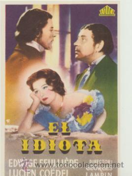 Folhetos de m&atilde;o de filmes antigos de cinema: El Idiota. Sencillo de Edici.  &iexcl;IMPECABLE!