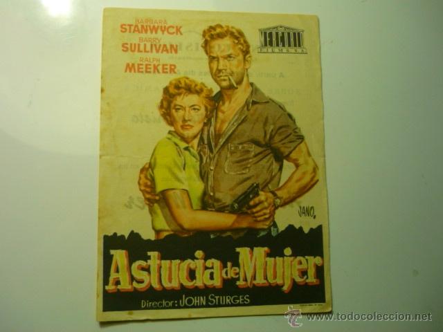 Cine: PROGRAMA ASRUCIA DE MUJER.-BARBARA STANWYCK--PUBLICIDAD - Foto 1