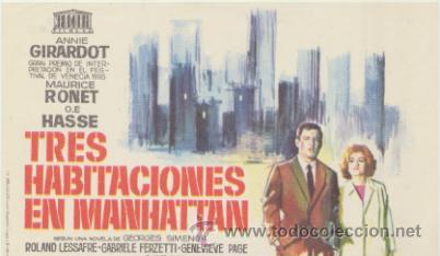  Foglietti di film di film antichi di cinema: Tres habitaciones en Manhattan. Sencillo de Mercurio.