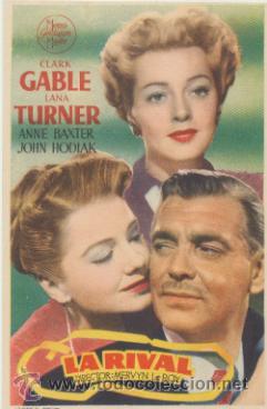 Foglietti di film di film antichi di cinema: La Rival. Sencillo de MGM.