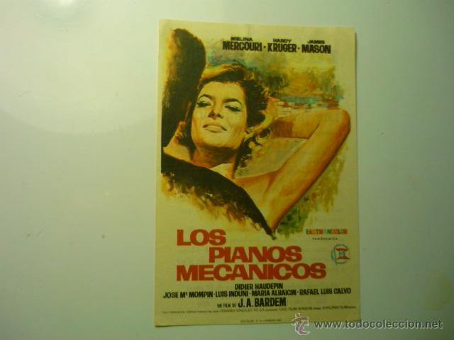 Cine: PROGRAMA LOS PIANOS MECANICOS.--MELINA MERCURI.-PUBLICIDAD - Foto 1