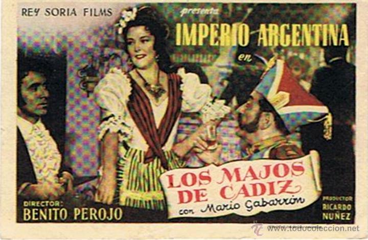 Cine: FOLLETO DE CINE &uml;LOS MAJOS DE CADIZ&uml; - Foto 1
