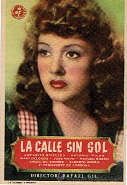Cine: FOLLETO DE CINE &uml;LA CALLE SIN SOL&uml; - Foto 1