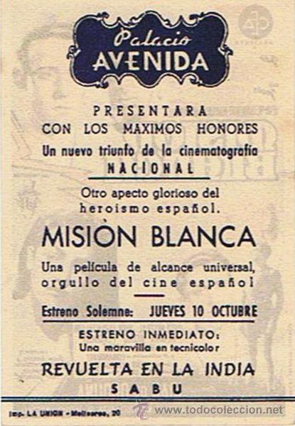 Cine: FOLLETO DE CINE &uml;MISI&Oacute;N BLANCA&uml; - Foto 2