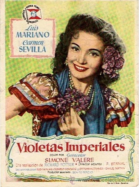 Cine: FOLLETO DE CINE &uml;VIOLETAS IMPERIALES&uml; - Foto 1
