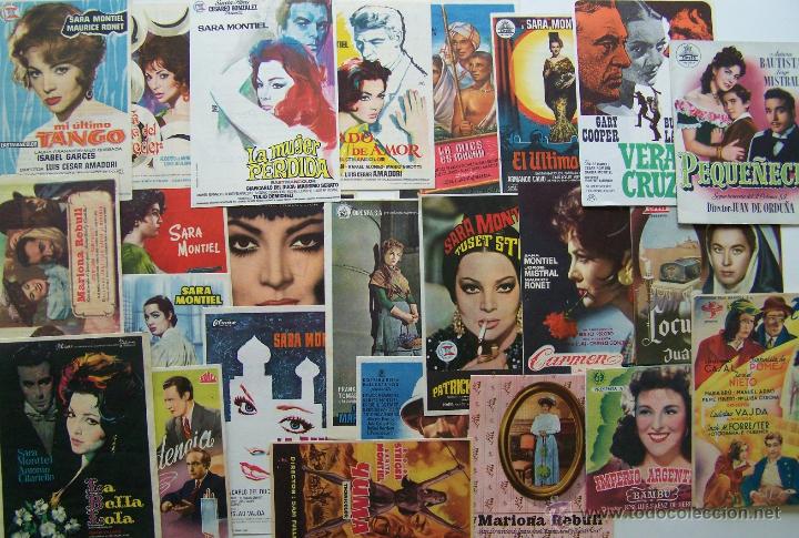 Cine: SARA MONTIEL * Gran lote de 24 programas de mano de la actriz - Foto 1
