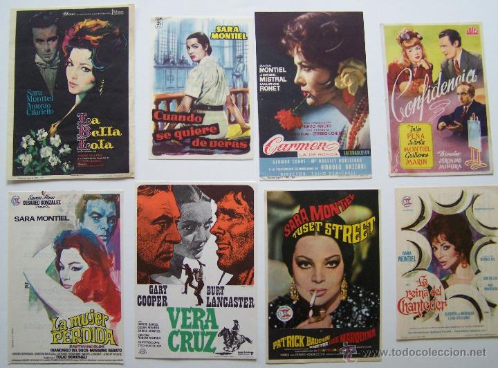 Cine: SARA MONTIEL * Gran lote de 24 programas de mano de la actriz - Foto 2