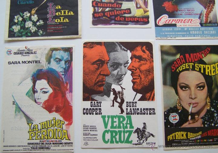 Cine: SARA MONTIEL * Gran lote de 24 programas de mano de la actriz - Foto 3
